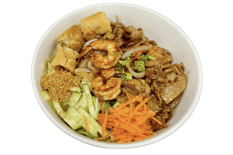 Pork, Shrimps, Egg Roll served w/ Vermicelli and salad